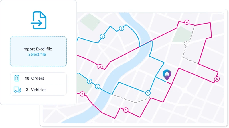 Plan tours quickly and easily Route planning with Excel import