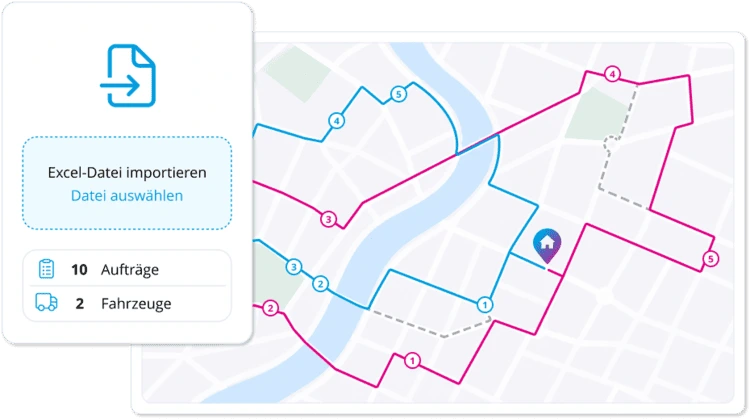 Touren schnell und einfach planen Tourenplanung mit Excel-Import