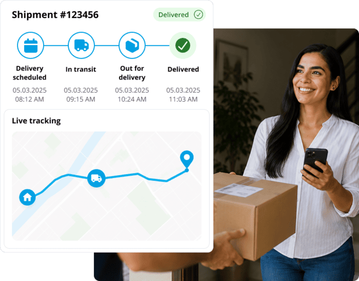 Function: Involve Drivers & Customers Seamless flow of information from the dispatcher to the customer