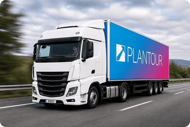 Tourenplanungssoftware PLANTOUR LKW im Farbverlauf