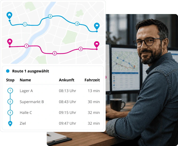 Funktion: Touren intelligent berechnen Tourenoptimierung mit PLANTOUR